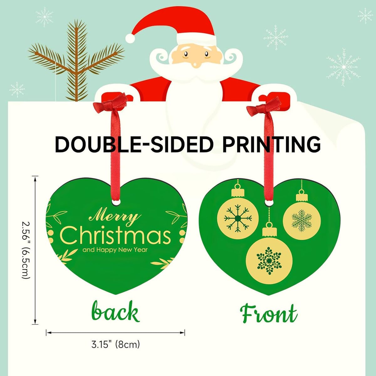 Personalized Christmas Ornaments 2025 Wood Custom Picture Text Hanging Ornament Customized