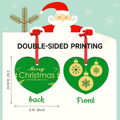 Personalized Christmas Ornaments 2025 Wood Custom Picture Text Hanging Ornament Customized