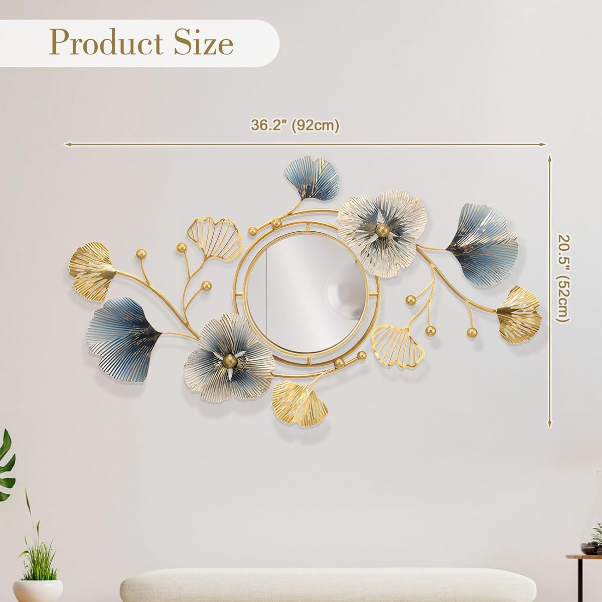 Lucky Monet Wall Art Decor Large Metal Wall Art Modern Geometric Circular Decor Wall Sculptures