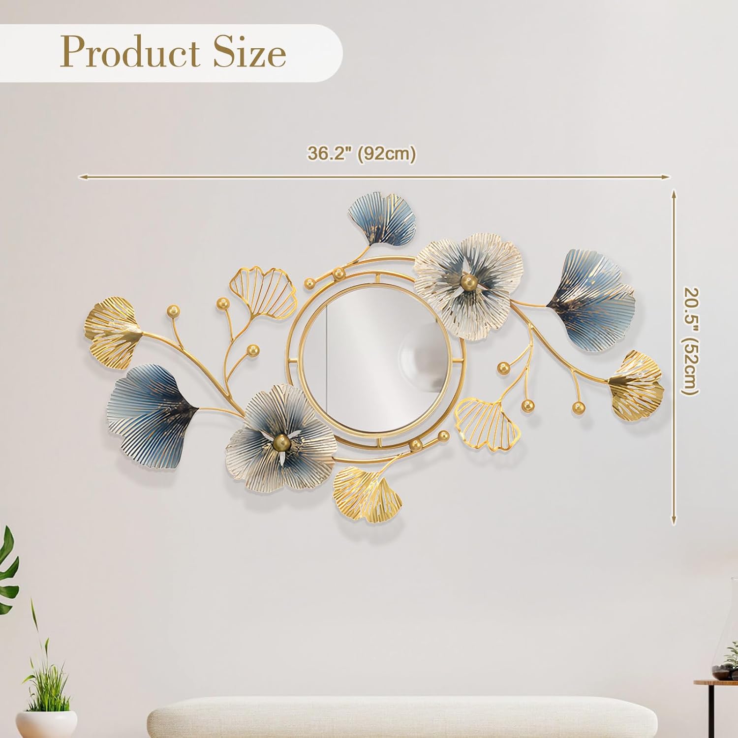 Lucky Monet Wall Art Decor Large Metal Wall Art Modern Geometric Circular Decor Wall Sculptures