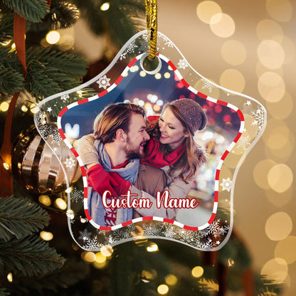 Personalized Christmas Ornaments, Crystal Custom Hanging Ornaments, Decorative Photo Hanging Glass