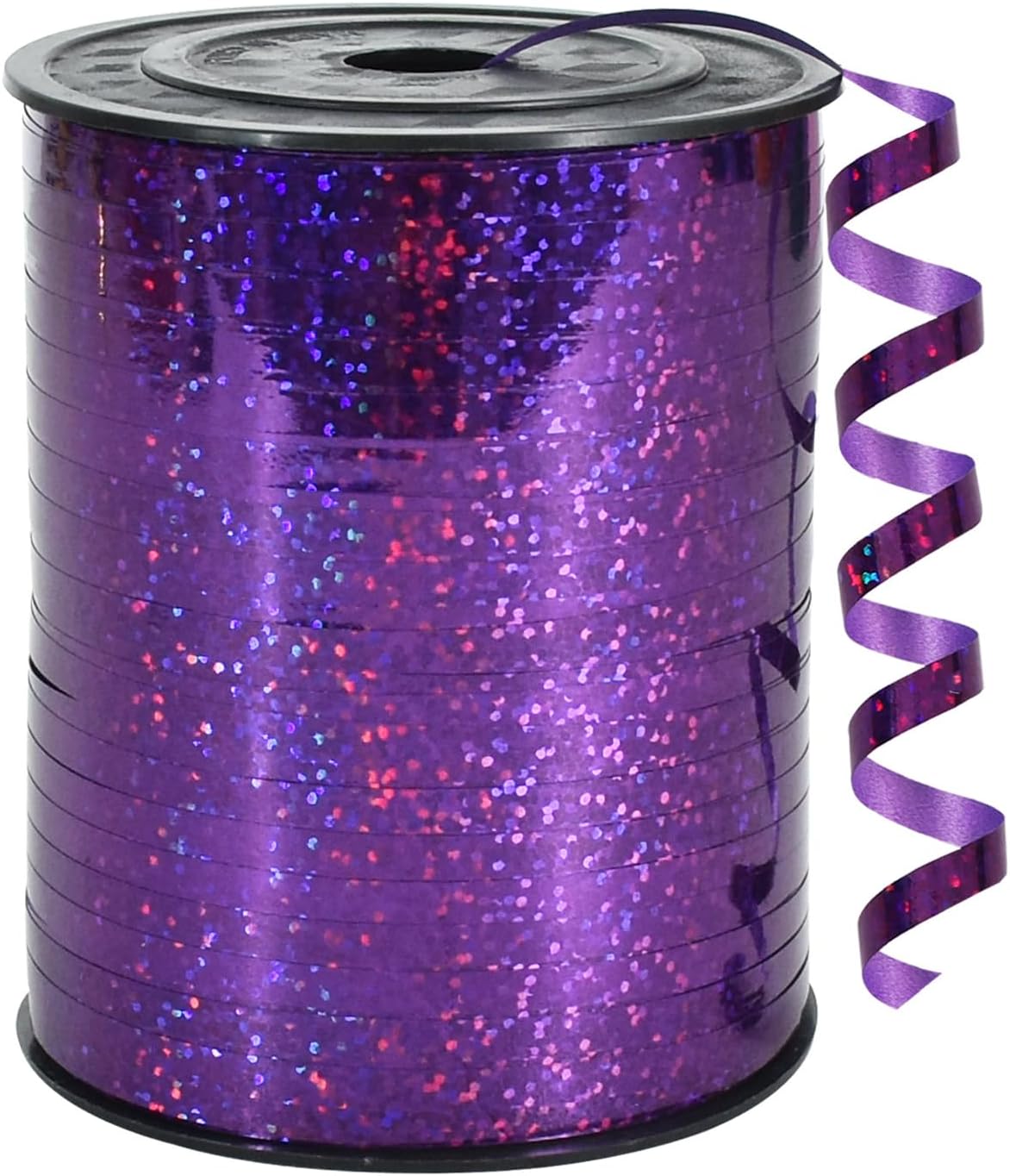 BEISHIDA 500 Yards Purple Crimped Curling Ribbon Shiny Metallic Balloon String Roll Gift Wrapping