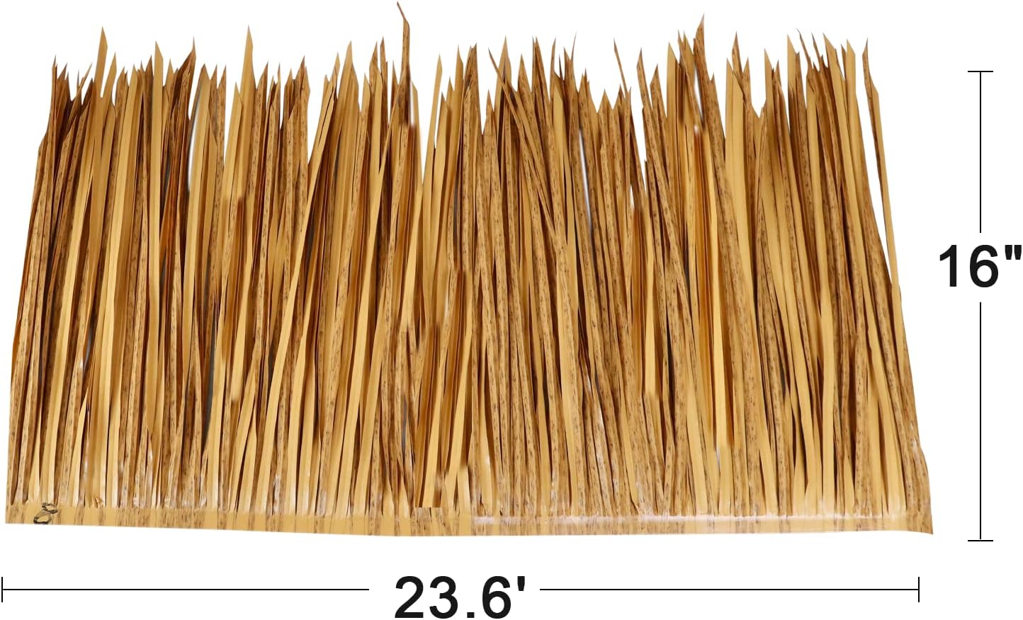 23.6ft Tiki Straw Roof Thatch–Mexican Style Artificial Palm Thatch Rolls,Tiki Bar Hut Grass Duck