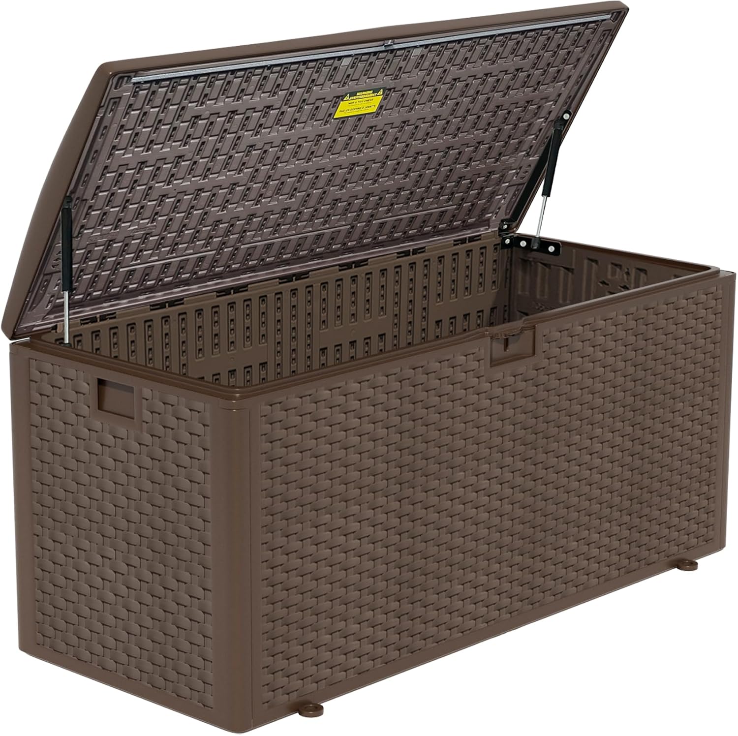 180 Pro Gallon Waterproof Outdoor Storage Bin Resin Deck Box for Patio, Poolside, and Garden