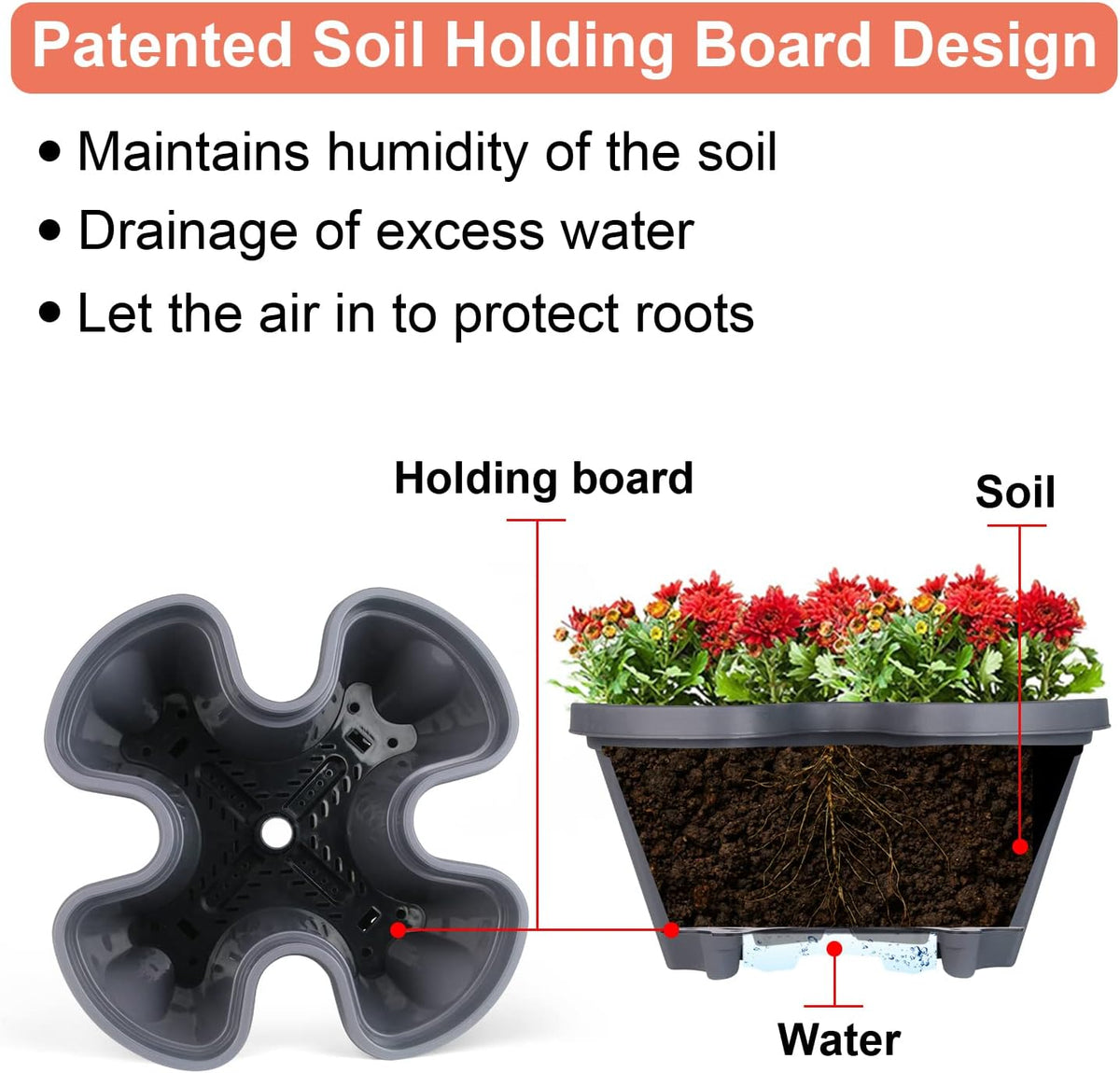Vertical Planter 4 Tier Stackable Planters Garden Planters Strawberry Herb Flower and Vegetable