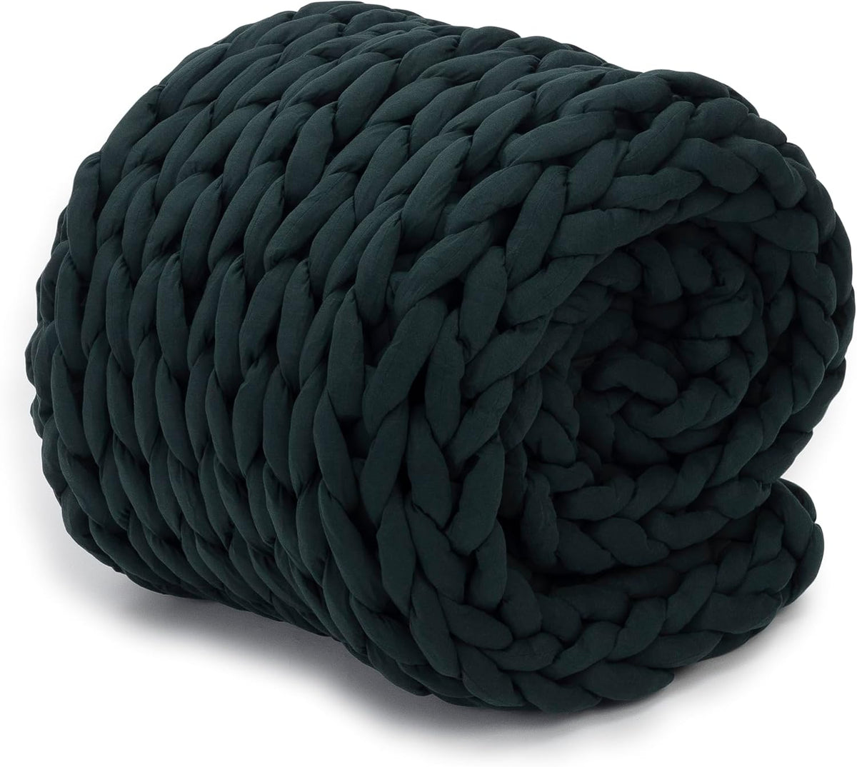 Nuzzie Chunky Knit Blanket - Breathable, Cooling, Hand Made Knit Throw Blanket for Sleep - Machine