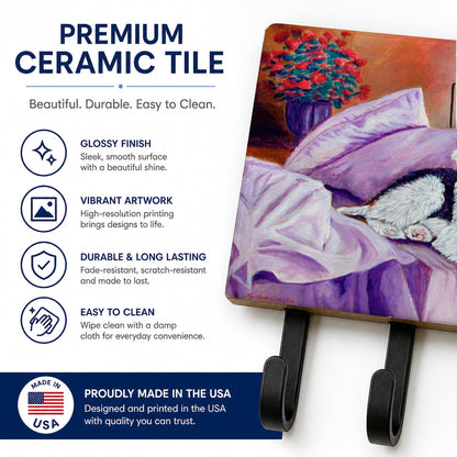 Caroline's Treasures 7121TH68 Fox Terrier Waiting on Mom Leash or Key Holder, Wall Hooks, Key Hooks