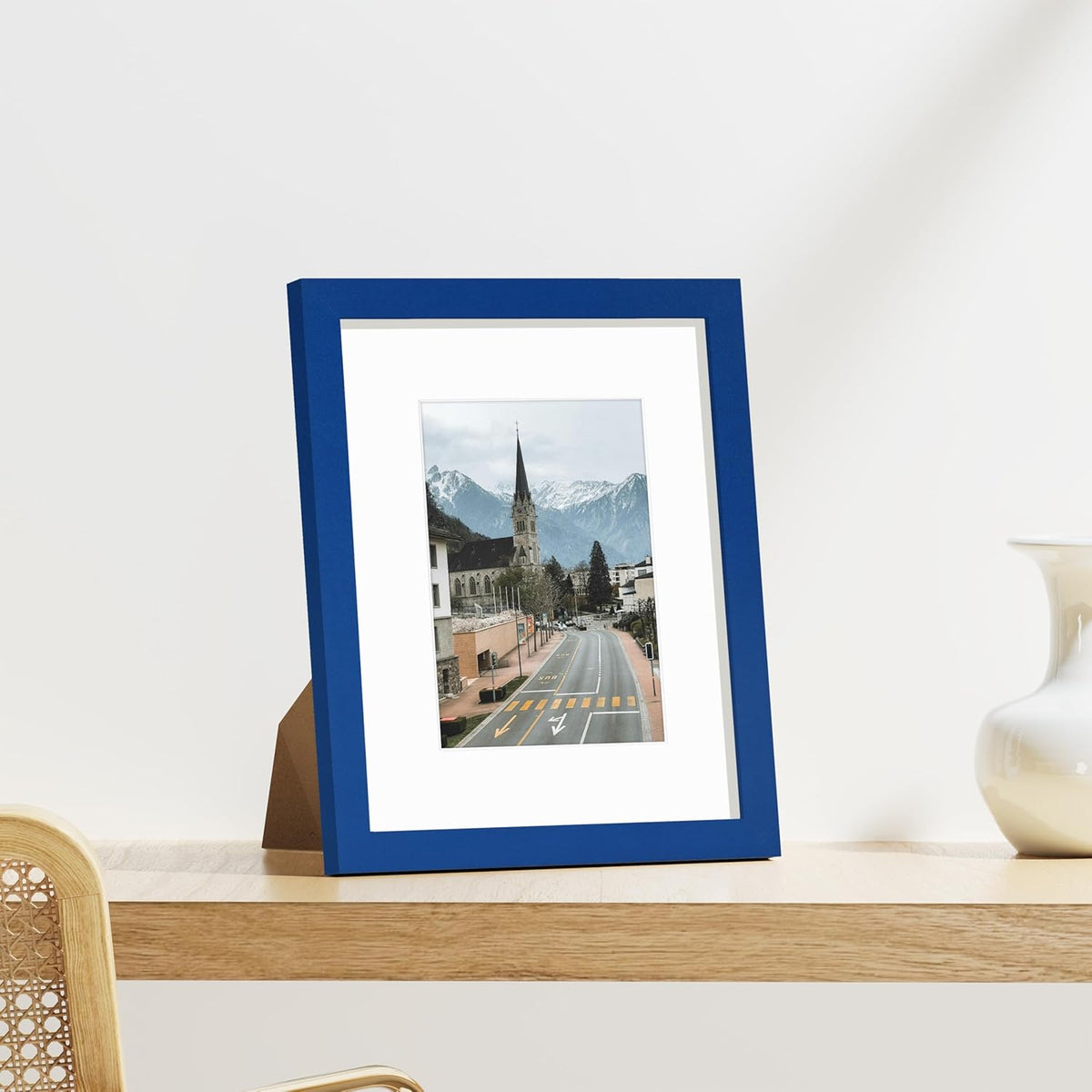 Vittanly 8x10 Picture Frame Set of 9 - Display 5x7 Photos with Mat or 8x10 Without Mat, Wall Mount