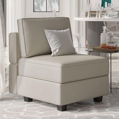 Belffin Modular Sofa Middle Module with Storage Accent Armless Chair for Modular Sectional Sofa