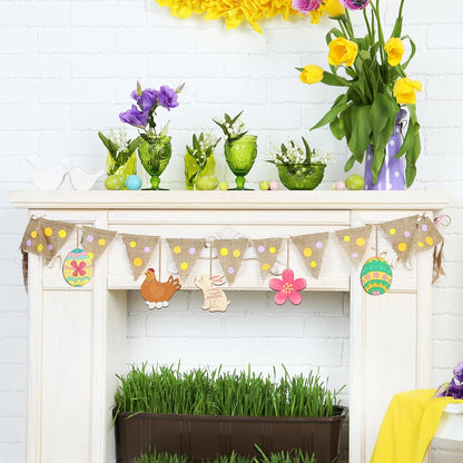 80PCS Wooden Easter Ornaments to Paint, 8 Styles DIY Blank Unfinished Wood Cutouts Ornament for