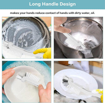 8 Pcs Dish Brush Bottle Bathroom Scrub Brushes Kitchen Cleaning Brush Right Angle Kitchen Brush