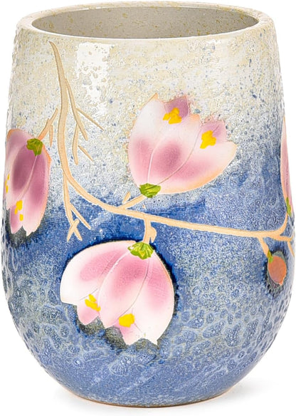Sungmor 10.6 Inch Ceramic Succulent Plant Pot with Drainage Hole, Hand Painted Flower Pots for
