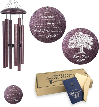 ASTARIN 36" Large Deep Tone Personalized Sympathy Wind Chimes, Memorial Wind Chime for Loss of