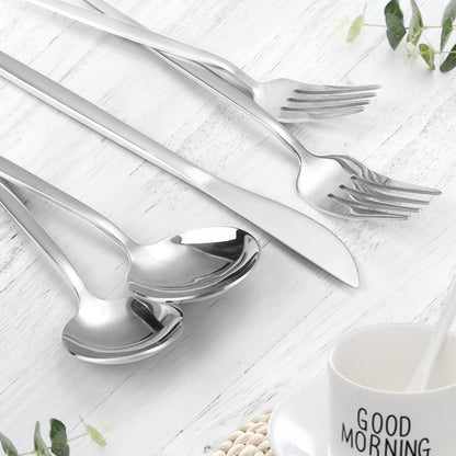 Silverware Set, KassKa 40 Pieces Flatware Cutlery Set, Stainless Steel Utensils Set Spoon Fork