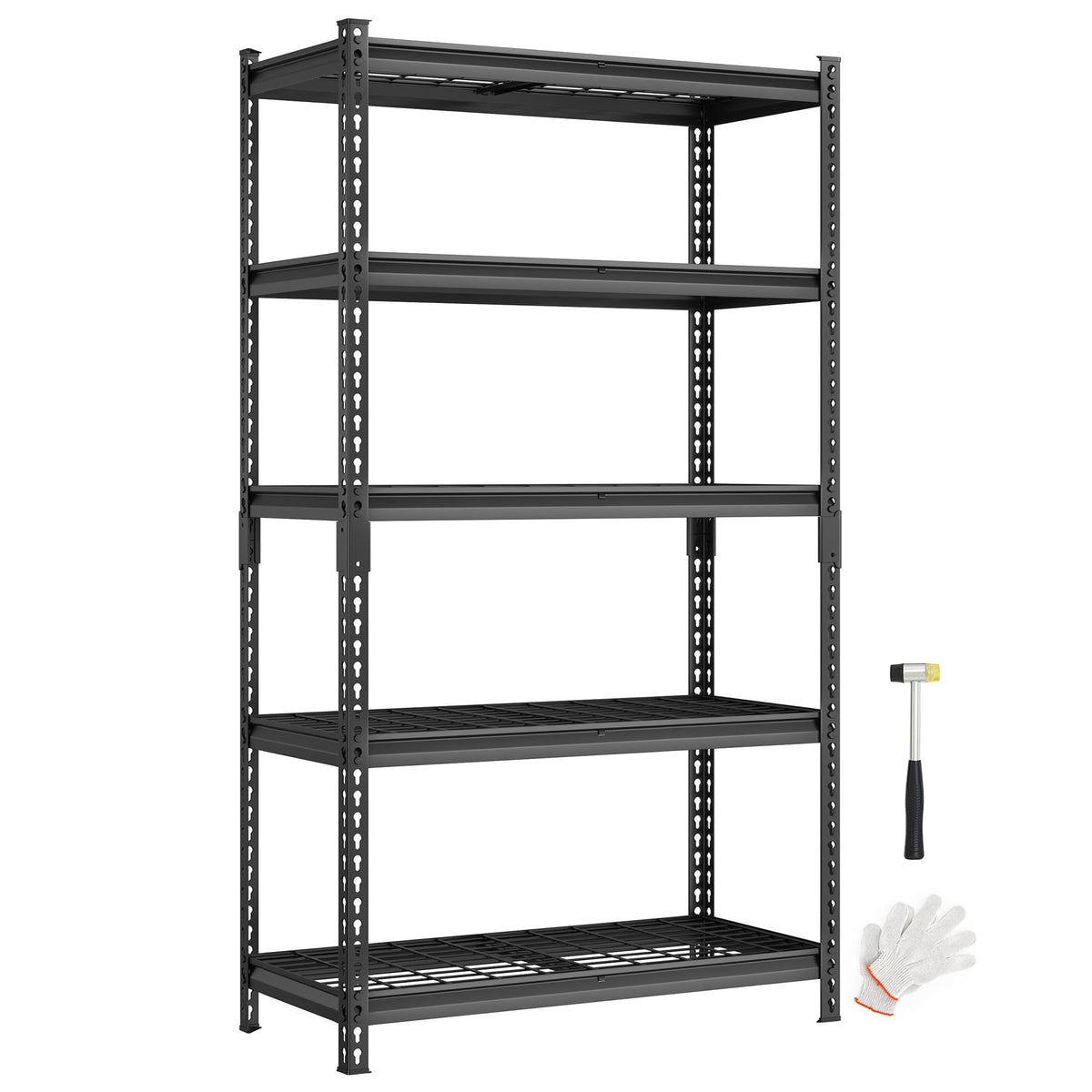 SONGMICS 5-Tier Steel Storage Shelves, Boltless Assembly, 2,250 lb Load