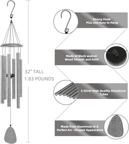 Wind-Chimes-Outdoor-Deep-Tone, Large Soothing Melodic Tones Windchimes, Wind Chimes for Outside