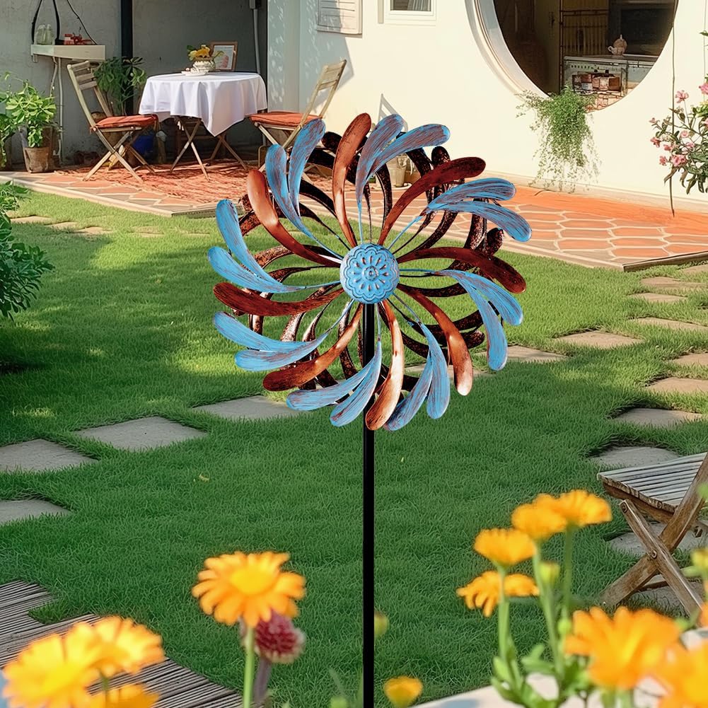 Viveta Wind Spinner for Yard and Garden, Metal Windmill Spinning Kinetic Wind Spinners for Outside