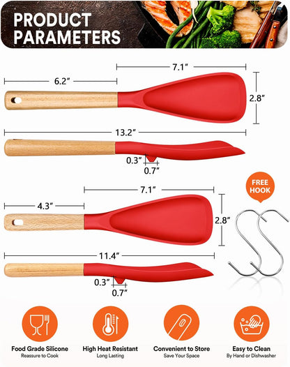 Multifunction Spatula Spoon for Nonstick Cookwares, Great for Cooking and Serving, Sturdy BPA-Free
