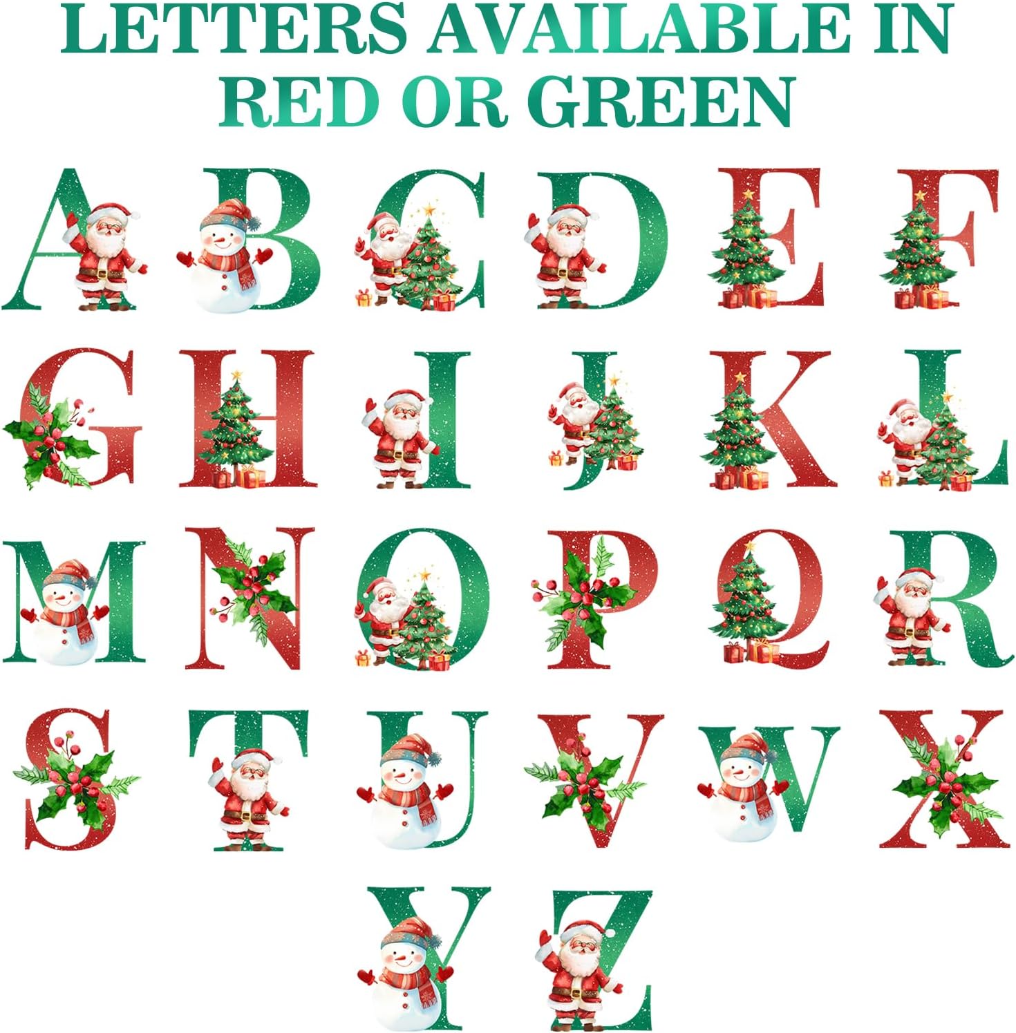 Personalized Christmas Ornaments 2025 Ceramic Custom Name Date Initial A-Z Monogram Christmas