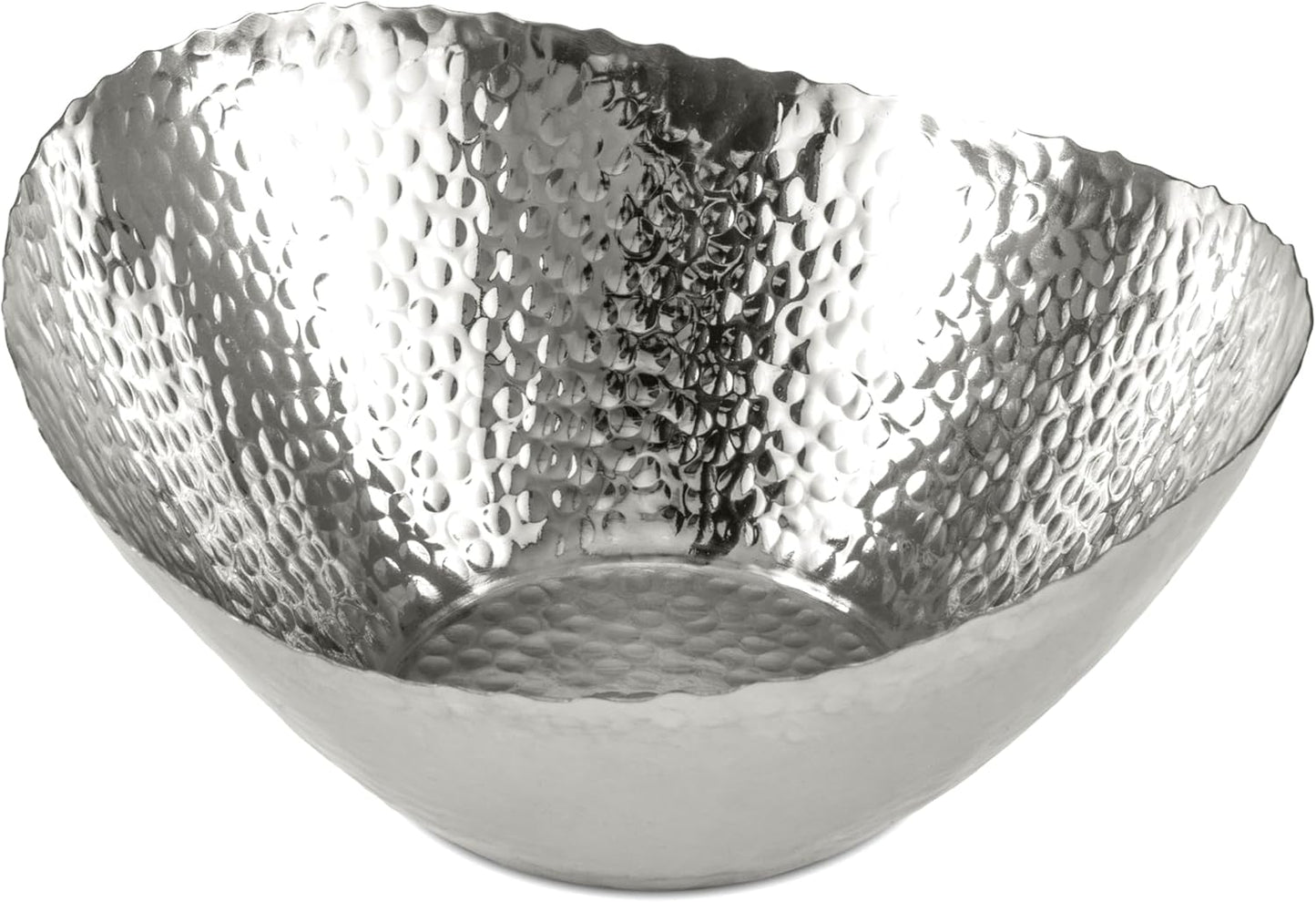 Monarch Abode Hand Hammered Decorative Bowl for Home Decor, 7.5-Inch Polished Stainless Steel – Key