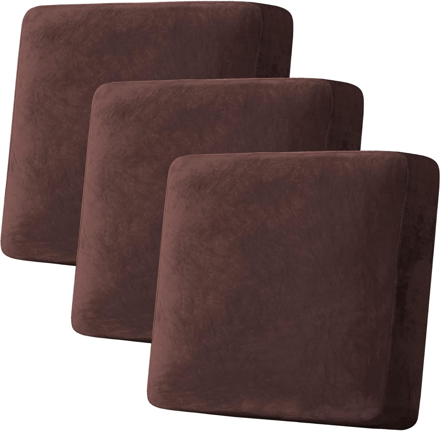H.VERSAILTEX Velvet Stretch Couch Cushion Cover Plush Cushion Slipcover for Chair Loveseat Sofa