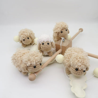Sheep Crib Mobile Neutral Baby Mobile for Crib Sheep Baby Crib Mobile for Girls Boys Boho Nursery