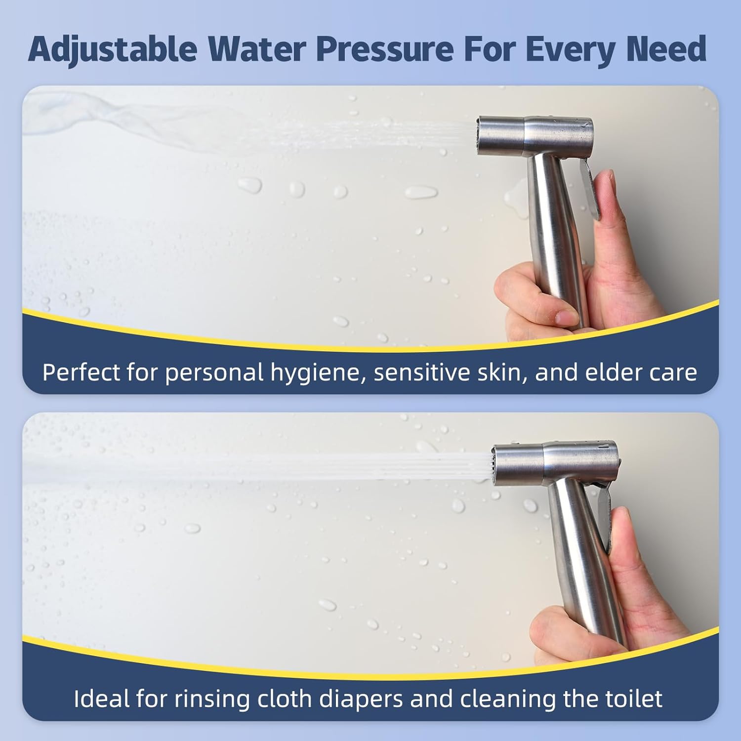 Handheld Bidet Sprayer for Toilet - Bidets for Existing Toilets Adjustable Water Pressure with