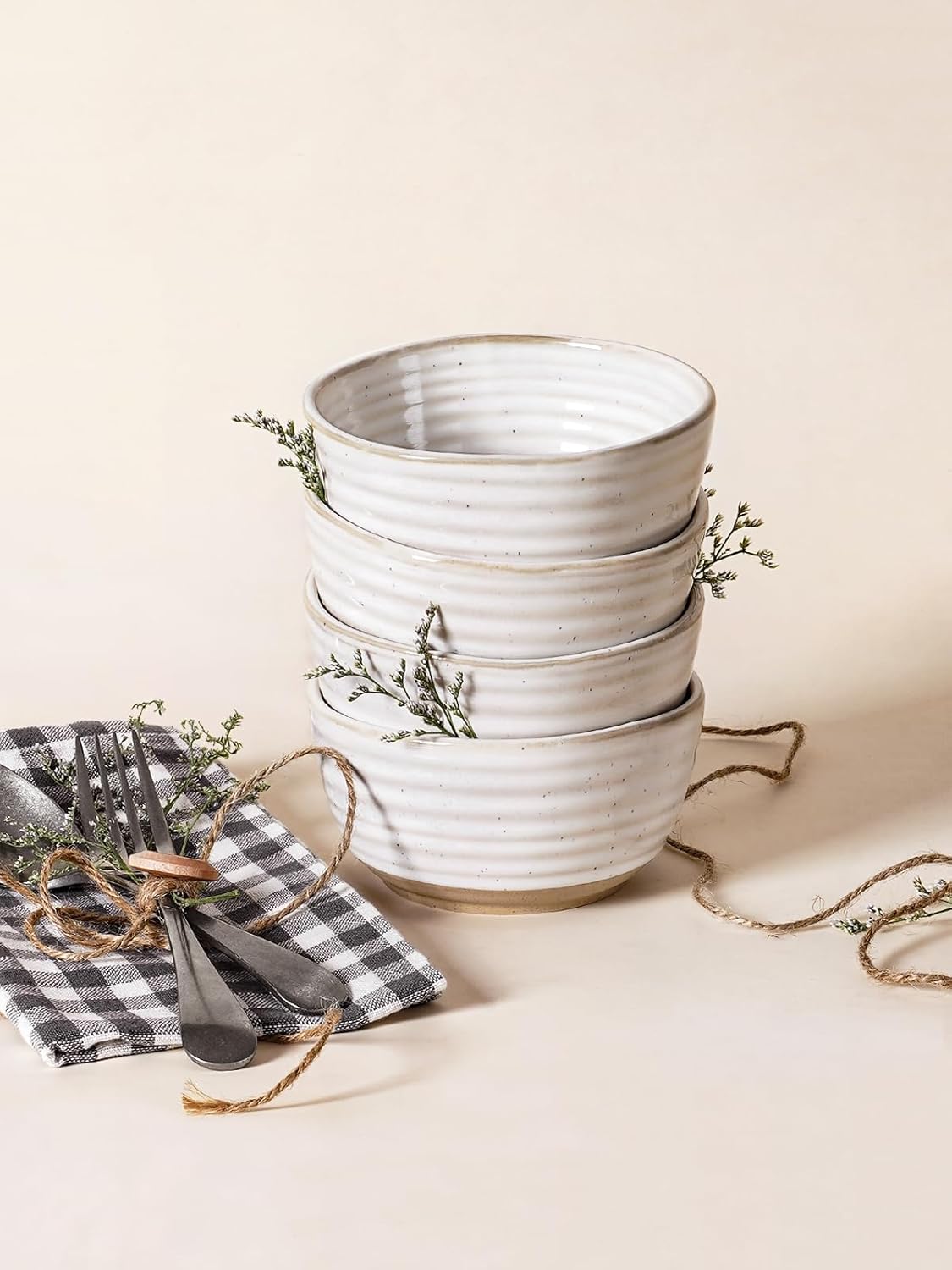 LE TAUCI Small Bowls 10 oz, Ice Cream Bowl, Ceramic Stoneware Bowl, Bowls Set for Dessert, Fruits