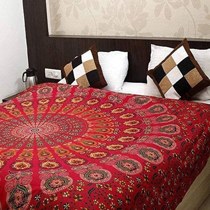Bless International Handmade Indian hippie Bohemian Psychedelic Peacock Mandala Wall hanging