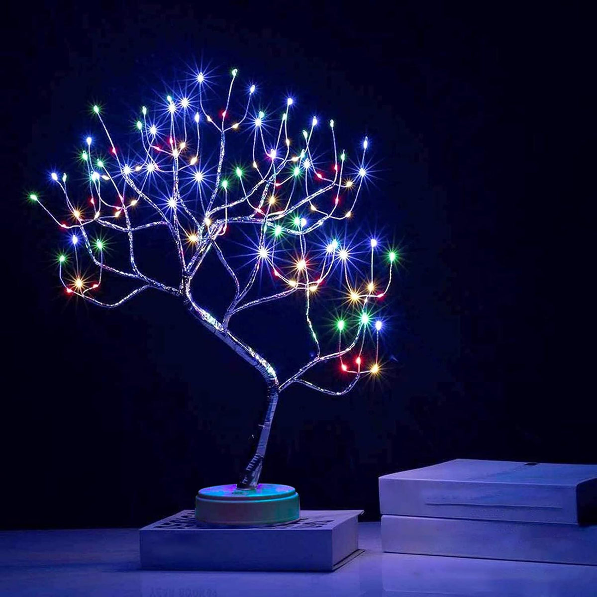 20" 108 LED Tabletop Bonsai Tree Light, Sparkly Fairy Spirit Tree Lights, Battery/USB Operated, DIY