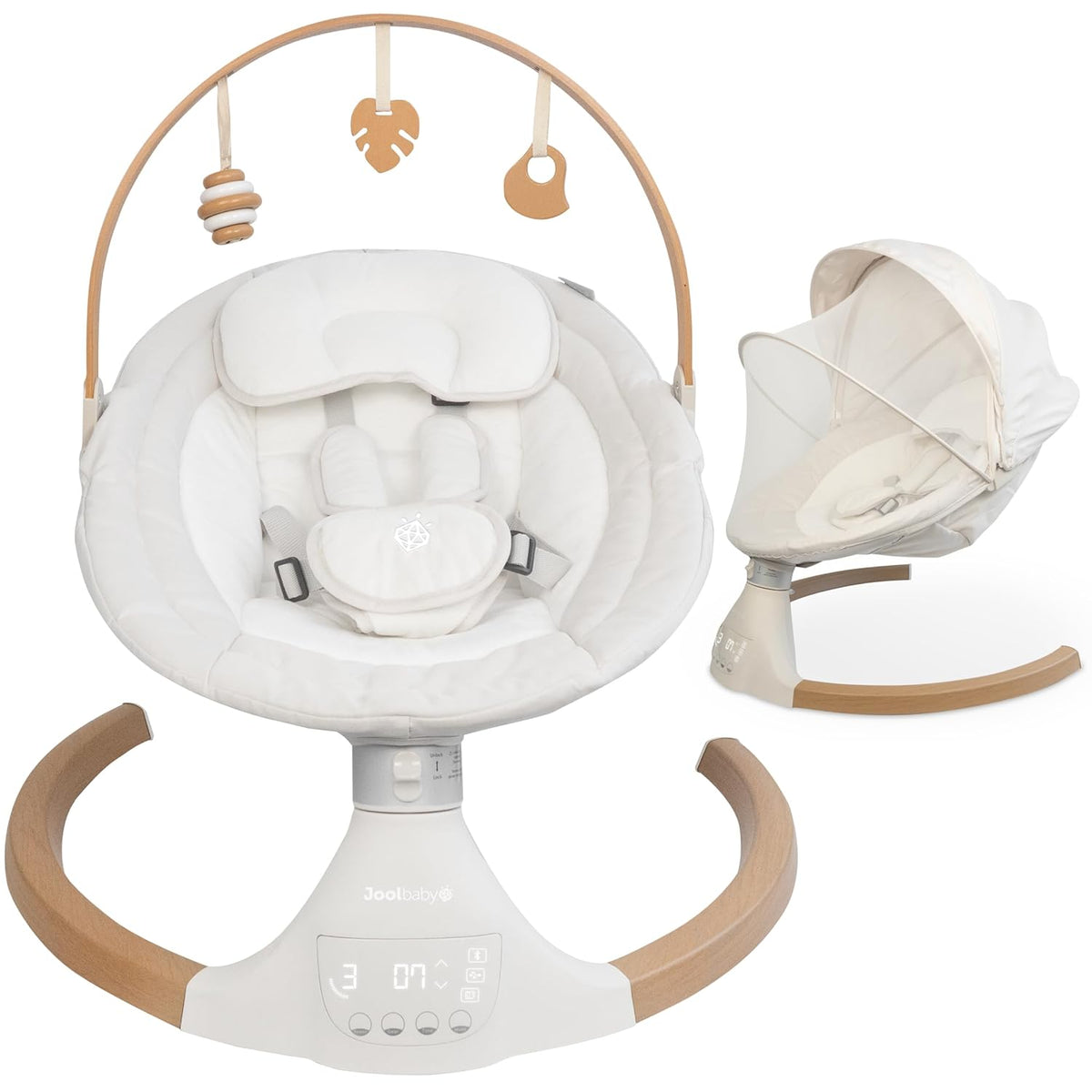 Jool Baby Nova Swing for Newborns - Electric Motorized Infant Swing, Bluetooth Music, 10 Preset
