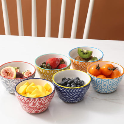 Selamica Ceramic 8oz Bouillon Cups 4 Inch Small Bowls, Dessert bowls for Soup Dipping Sauce Coffee