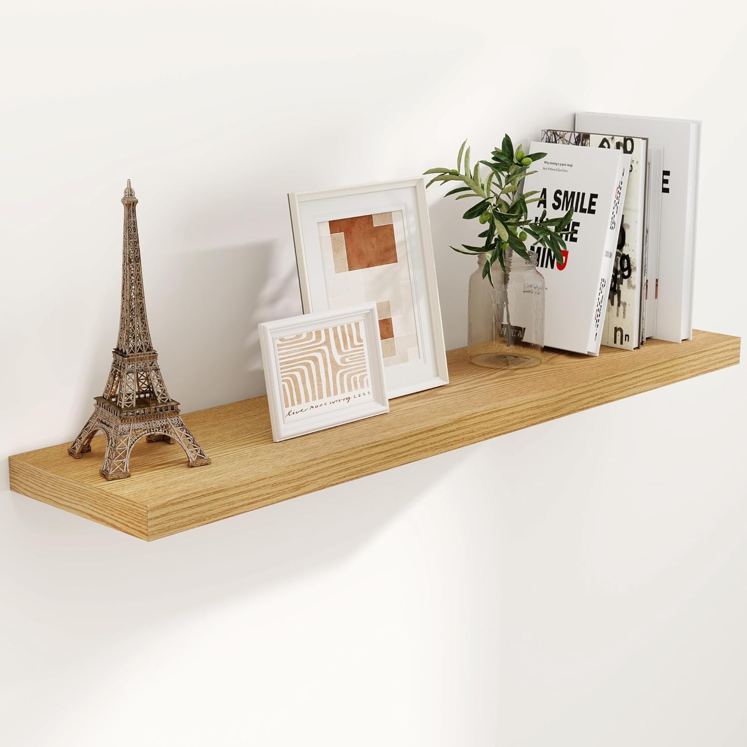 Floating Shelves 48 Inch Long, 48"W x 9"D Wall Shelf Invisible Bracket, 9 Inch Deep Floating Shelf