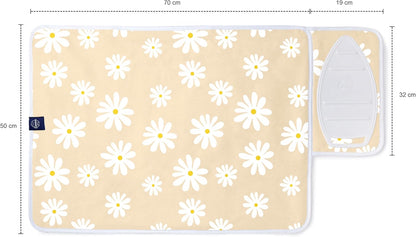 Encasa Homes Ironing Mat/Pad (Small 28"x20") with 3mm Padding & Silicone Iron Rest for Steam