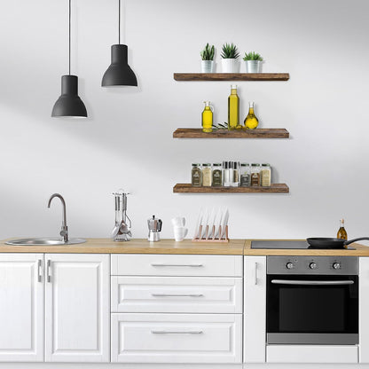 Sorbus Floating Shelves for Wall - 24" Bathroom Shelves, Wall Decor for Bedroom, Kitchen, Living