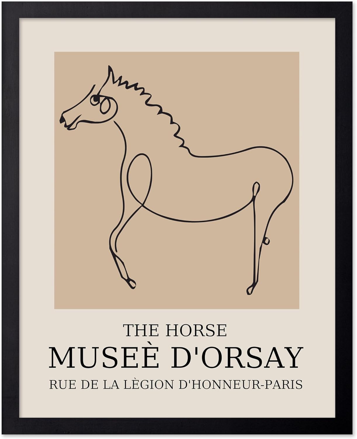 Poster Master Vintage Poster - Retro Horse Print - Line Drawing Art - Sketch Art - Gift for Boys