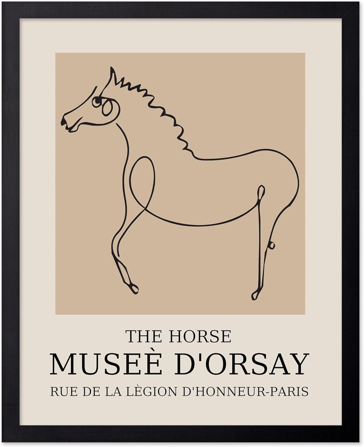 Poster Master Vintage Poster - Retro Horse Print - Line Drawing Art - Sketch Art - Gift for Boys