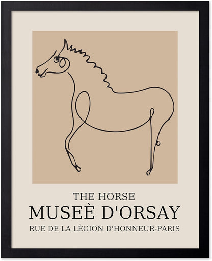 Poster Master Vintage Poster - Retro Horse Print - Line Drawing Art - Sketch Art - Gift for Boys