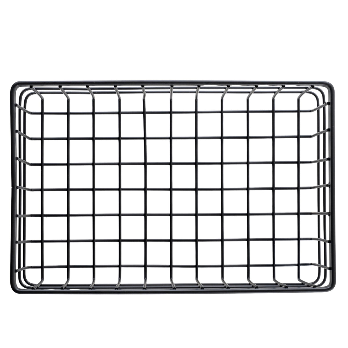 G.E.T. 9" x 6" Silver Rectangular Storage Metal Basket