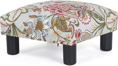 Joveco Small Foot Rest Stool Ottoman, 15" Fabric Square Footstool Upholstered Footrest for Chair
