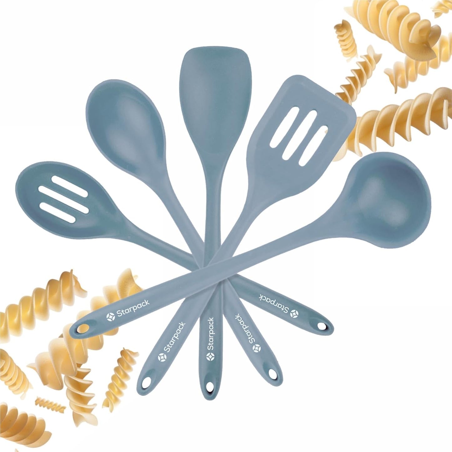 Starpack 'Stir & Serve' Silicone Cooking Utensils Set (5 Pcs) - Kitchen Utensil Set Heat Resistant
