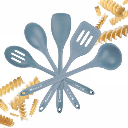 Starpack 'Stir & Serve' Silicone Cooking Utensils Set (5 Pcs) - Kitchen Utensil Set Heat Resistant
