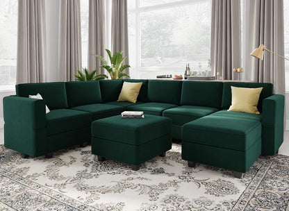 Belffin Modular Sectional Sofa with Storage Seat Oversized U Shaped Couch with Reversible Chaise