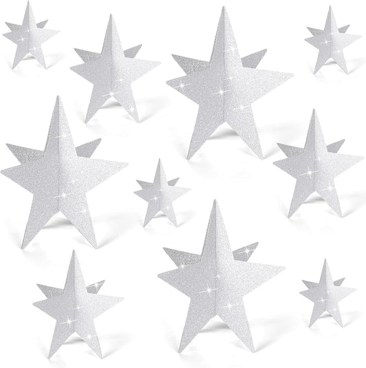 45 Pcs 3D Star Centerpieces Movie Night Decorations for Table in 3 Sizes Hanging Supplies for Red