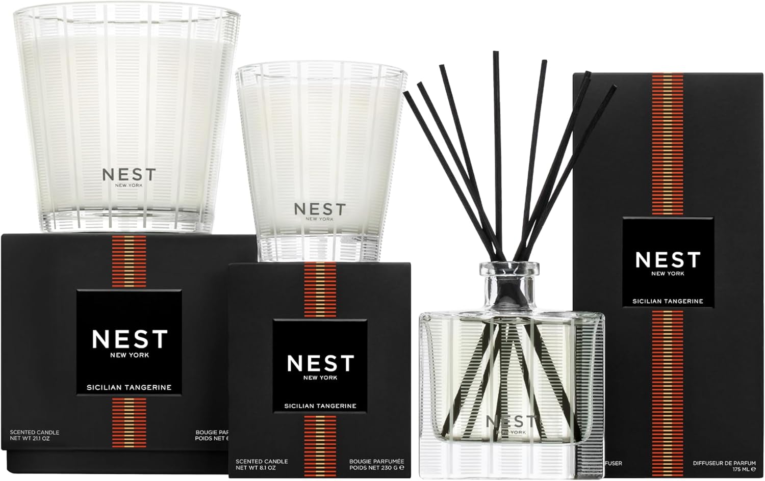 NEST New York Scented Classic Candle, Sicilian Tangerine - 8.1 oz - Up to 60-Hour Burn Time