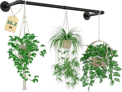 Plant Hanger Indoor Hanging Planters for Indoor Plants Hanging Plant Holder Black Metal