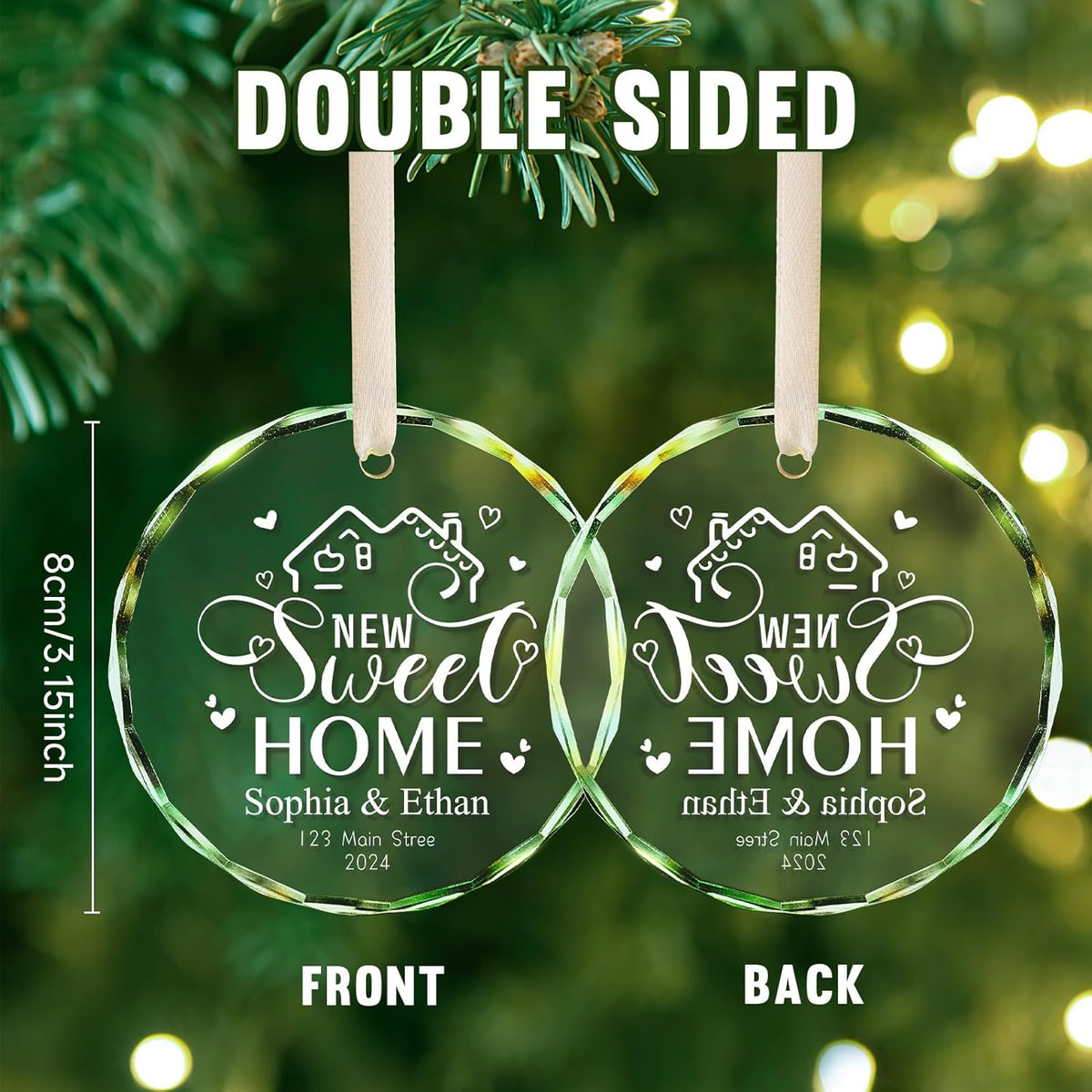 New Home Ornament 2025 House Warming Gifts, Personalized Christmas Ornaments, Custom First