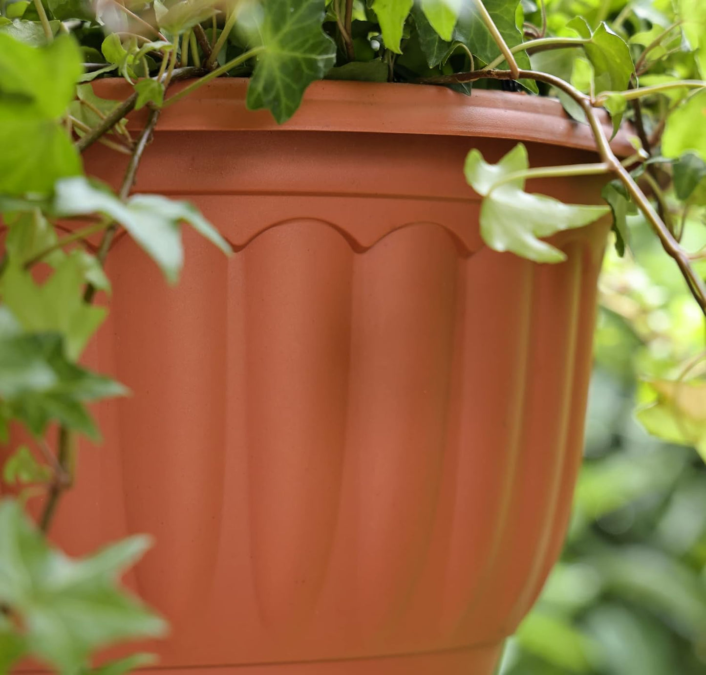 YIKUSH Hanging Planter for Indoor and Outdoor Plants 2 Pack 12 inch Flower Pot Plastic Plant Pot