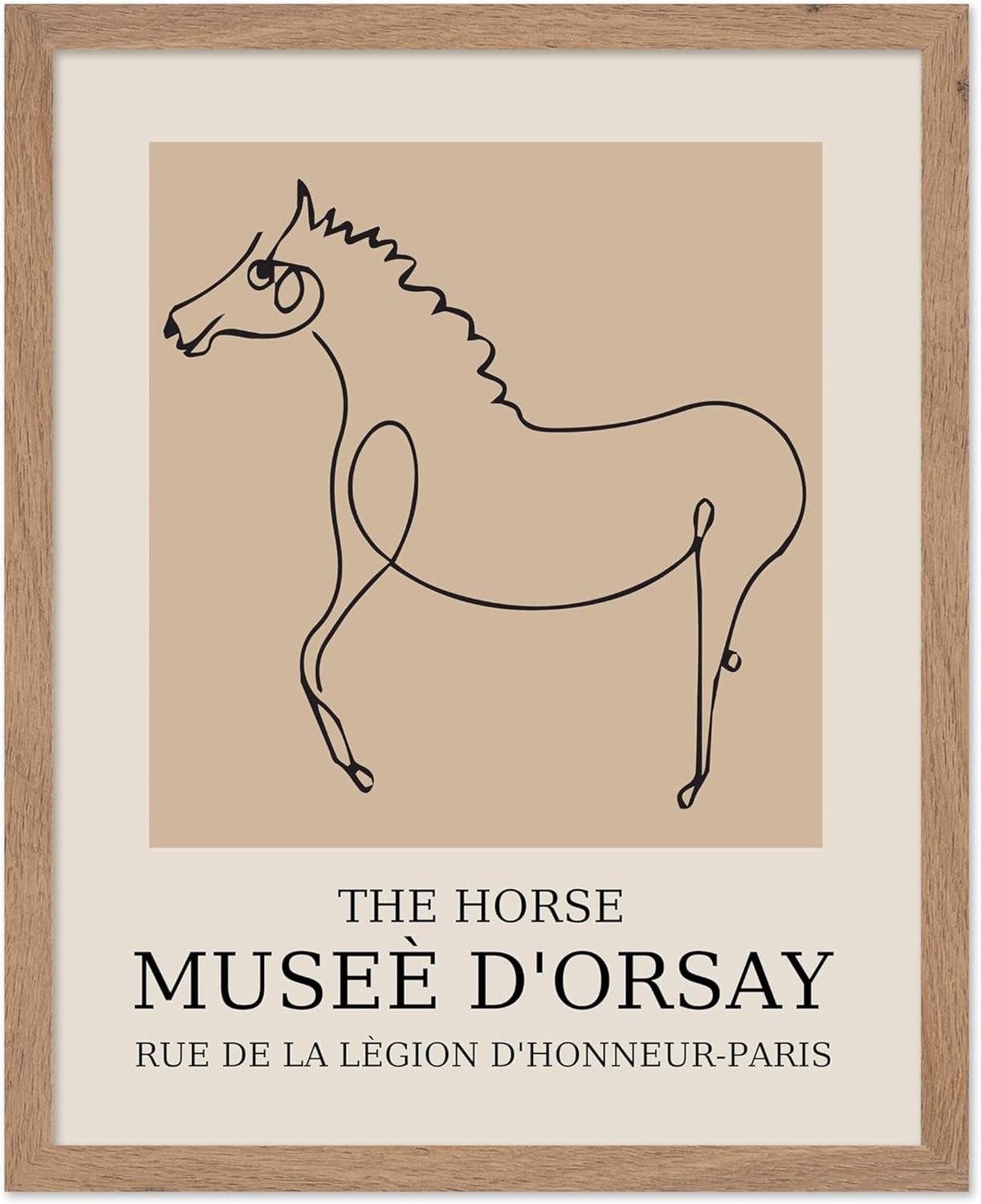 Poster Master Vintage Poster - Retro Minimalist Print - Gift for Artist, Friend - Horse, Line