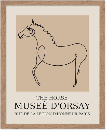 Poster Master Vintage Poster - Retro Minimalist Print - Gift for Artist, Friend - Horse, Line